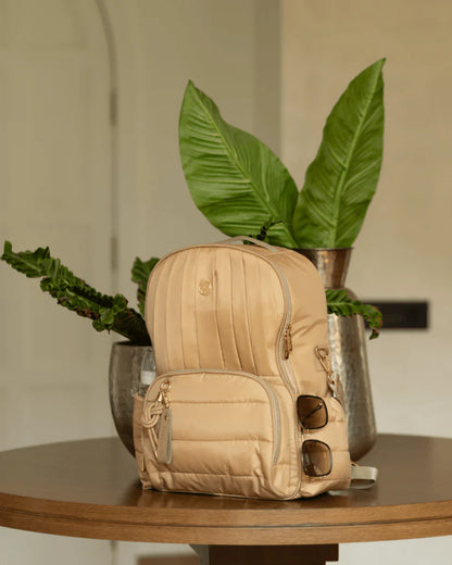 Baby Jalebi The Coast Diaper Bag-Backpack-Caramel-with Stroller Straps