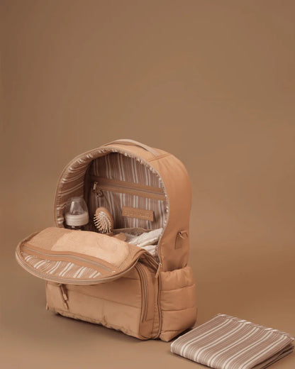 Baby Jalebi The Coast Diaper Bag-Backpack-Caramel-with Stroller Straps