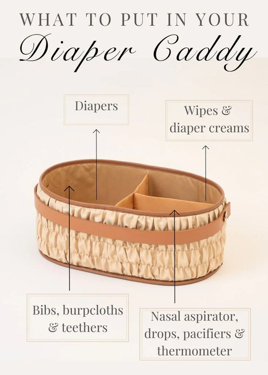 Baby Jalebi The Dune Diaper Caddy-Ecru