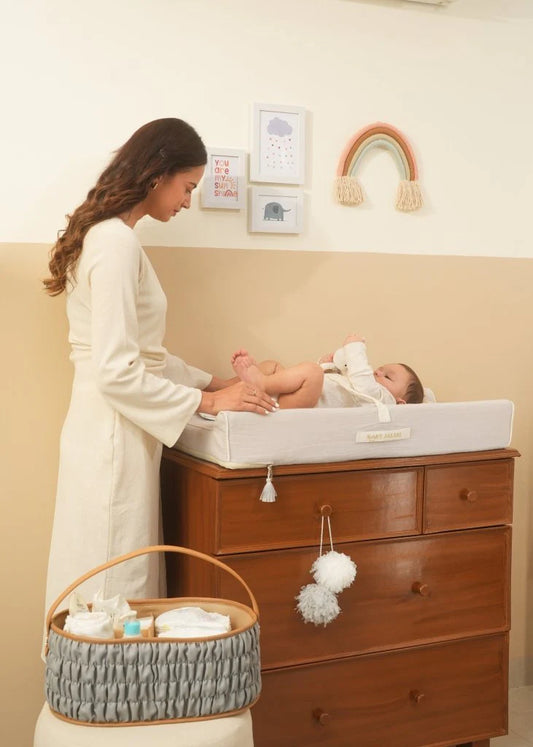 Baby Jalebi The Dune Diaper Caddy-Grey