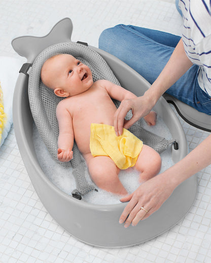 Skip Hop Moby Smart Sling-Mesh-For Baby Bath Tub-3-Stage Tub-0 to 36M-Grey