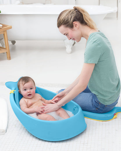 Skip Hop Moby Smart Sling-Mesh-For Baby Bath Tub-3-Stage Tub-0 to 36M-Blue