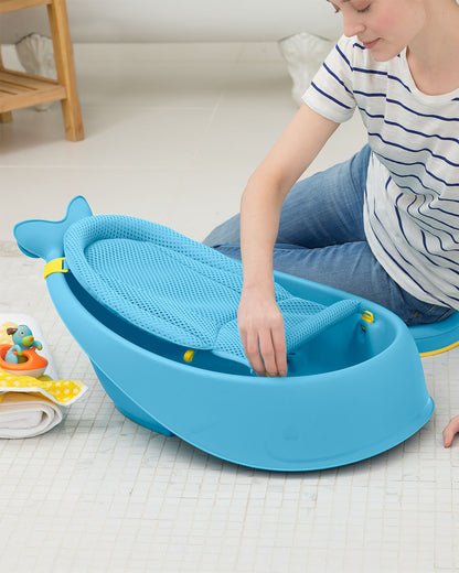 Skip Hop Moby Smart Sling-Mesh-For Baby Bath Tub-3-Stage Tub-0 to 36M-Blue