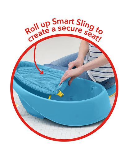 Skip Hop Moby Smart Sling-Mesh-For Baby Bath Tub-3-Stage Tub-0 to 36M-Blue