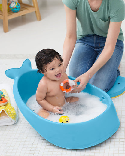 Skip Hop Moby Smart Sling-Mesh-For Baby Bath Tub-3-Stage Tub-0 to 36M-Blue