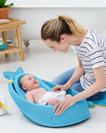 Skip Hop Moby Smart Sling-Mesh-For Baby Bath Tub-3-Stage Tub-0 to 36M-Blue