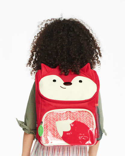 Skip Hop Zoo Little Kid Bagpack-Fox-With Mesh Bottle Pocket & Adjustable Padded Straps