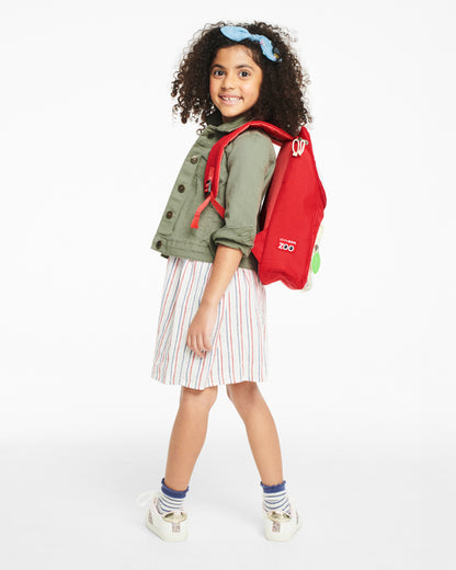 Skip Hop Zoo Little Kid Bagpack-Fox-With Mesh Bottle Pocket & Adjustable Padded Straps