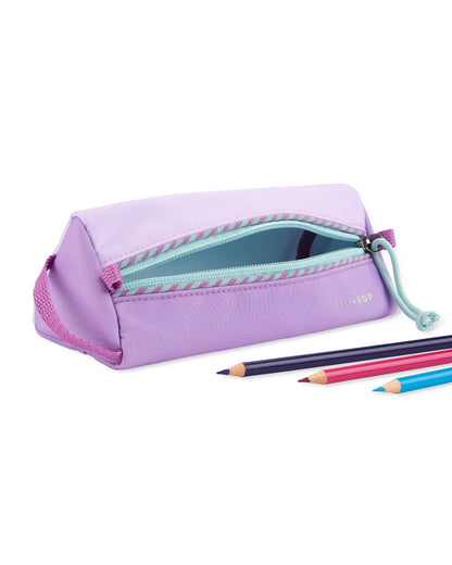 Skip Hop Wander Pencil Pouch - Compact & Lightweight - Durable Fabric - Easy Zip Closure - Lavender