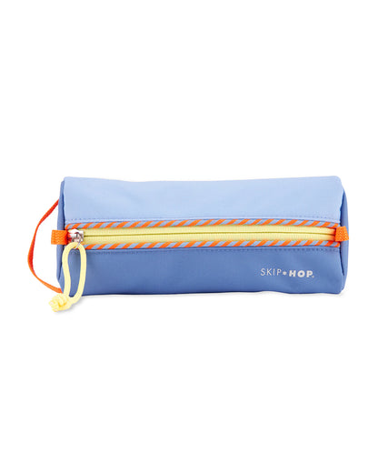 Skip Hop Wander Pencil Pouch - Compact & Lightweight - Durable Fabric - Easy Zip Closure - Blue