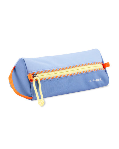 Skip Hop Wander Pencil Pouch - Compact & Lightweight - Durable Fabric - Easy Zip Closure - Blue