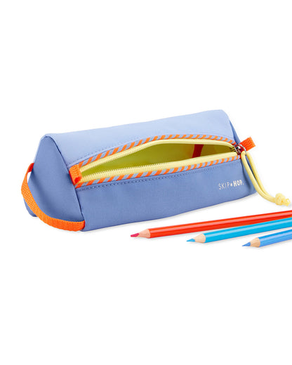Skip Hop Wander Pencil Pouch - Compact & Lightweight - Durable Fabric - Easy Zip Closure - Blue