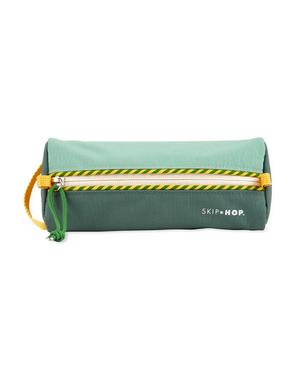 Skip Hop Wander Pencil Pouch - Compact & Lightweight - Durable Fabric - Easy Zip Closure - Green