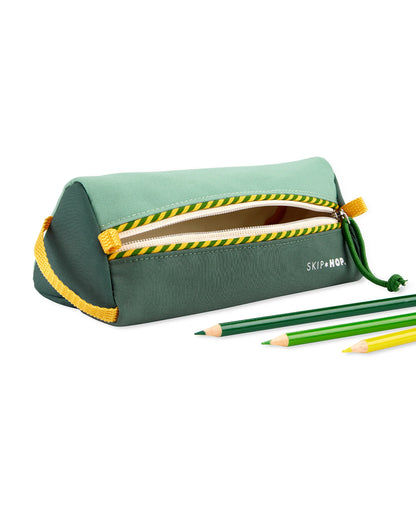 Skip Hop Wander Pencil Pouch - Compact & Lightweight - Durable Fabric - Easy Zip Closure - Green