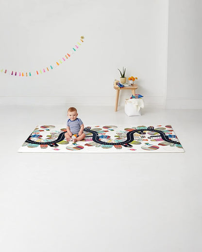 Skip Hop Doubleplay Reversible Playmat-Vibrant Village-Waterproof Foam-Playful Artwork-Easy to Clean-0M+
