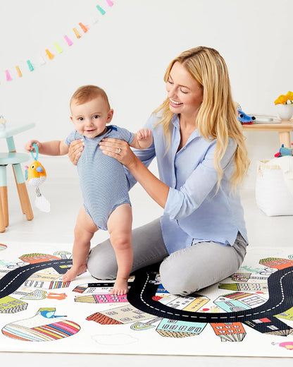 Skip Hop Doubleplay Reversible Playmat-Vibrant Village-Waterproof Foam-Playful Artwork-Easy to Clean-0M+