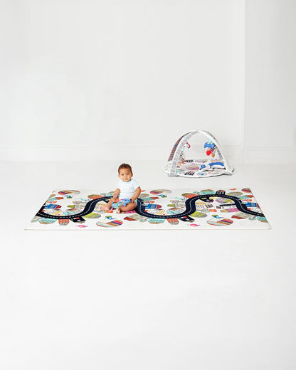 Skip Hop Doubleplay Reversible Playmat-Vibrant Village-Waterproof Foam-Playful Artwork-Easy to Clean-0M+