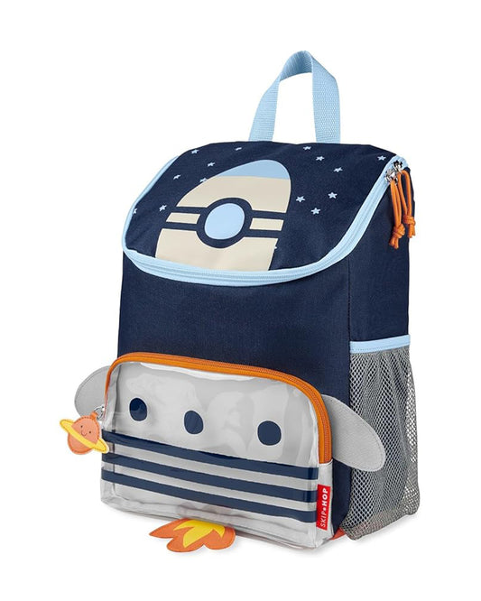 Skip Hop Spark Style Little Kid Backpack-Rocket-With Mesh Bottle Pocket & Adjustable Padded Shoulder Straps