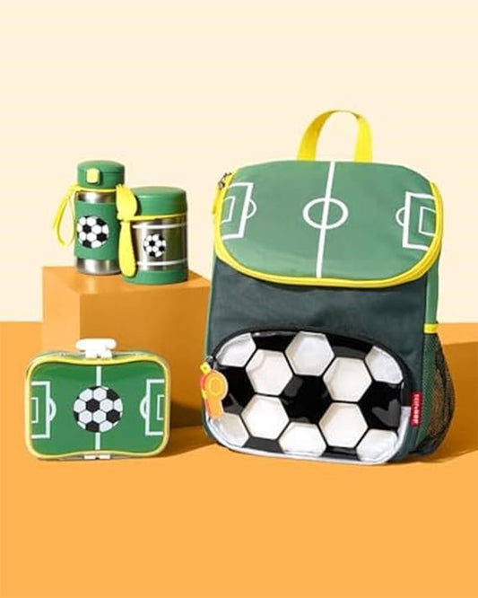 Skip Hop Spark Style Little Kid Backpack-Soccer Football-With Mesh Bottle Pocket & Adjustable Padded Shoulder Straps