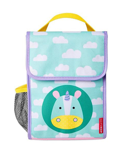 Skip Hop Zoo Lunchie Insulated Kids Lunch Bag - Keeps Food Fresh - Easy Carry Handle - Unicorn - Blue