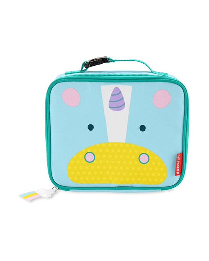 Skip Hop Zoo Lunch Bag - Insulated Interior - Lightweight & Portable - Unicorn - Turquoise