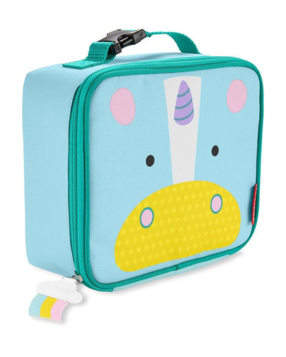 Skip Hop Zoo Lunch Bag - Insulated Interior - Lightweight & Portable - Unicorn - Turquoise