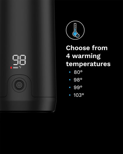 Baby Brezza SuperFast Portable Bottle Warmer - Warms Breastmilk & Formula - Up to 270ml - 67% Faster - Black