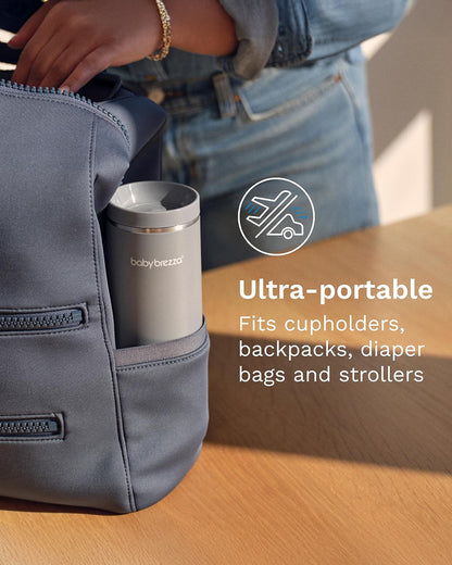 Baby Brezza SuperFast Portable Bottle Warmer - Warms Breastmilk & Formula - Up to 270ml - 67% Faster - Black