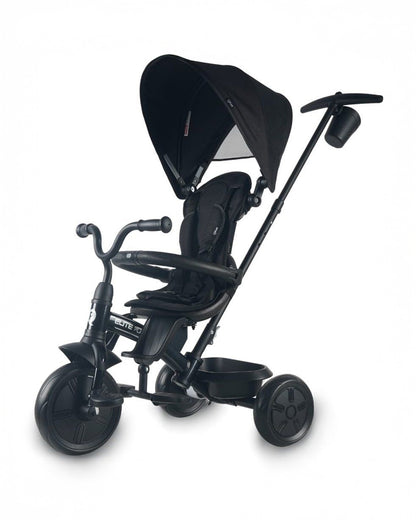 Qplay Elite Platinum 6 in 1 Trike-Height Adjustable Parent Handle Bar-360 Degrees Rotating Seat-5 Point Harness-For 10M to 6Y (Upto 25 Kg)-Black