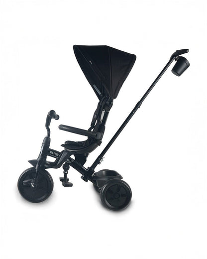 Qplay Elite Platinum 6 in 1 Trike-Height Adjustable Parent Handle Bar-360 Degrees Rotating Seat-5 Point Harness-For 10M to 6Y (Upto 25 Kg)-Black