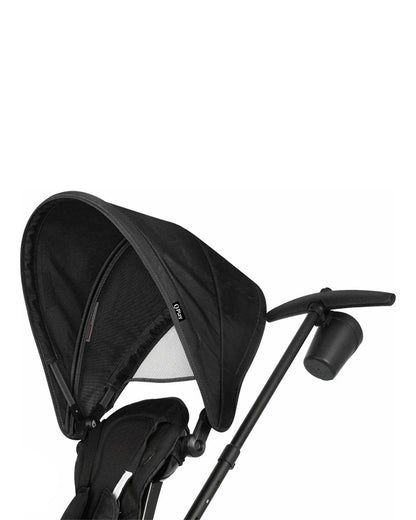 Qplay Elite Platinum 6 in 1 Trike-Height Adjustable Parent Handle Bar-360 Degrees Rotating Seat-5 Point Harness-For 10M to 6Y (Upto 25 Kg)-Black