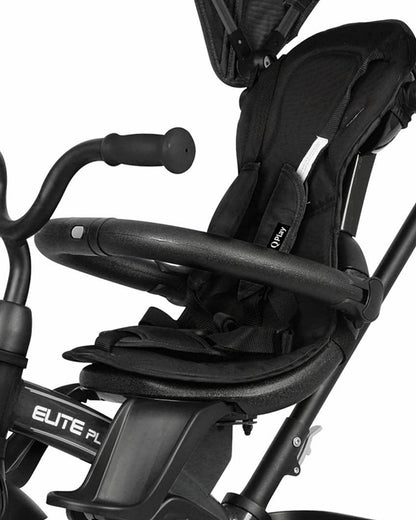 Qplay Elite Platinum 6 in 1 Trike-Height Adjustable Parent Handle Bar-360 Degrees Rotating Seat-5 Point Harness-For 10M to 6Y (Upto 25 Kg)-Black