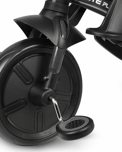 Qplay Elite Platinum 6 in 1 Trike-Height Adjustable Parent Handle Bar-360 Degrees Rotating Seat-5 Point Harness-For 10M to 6Y (Upto 25 Kg)-Black