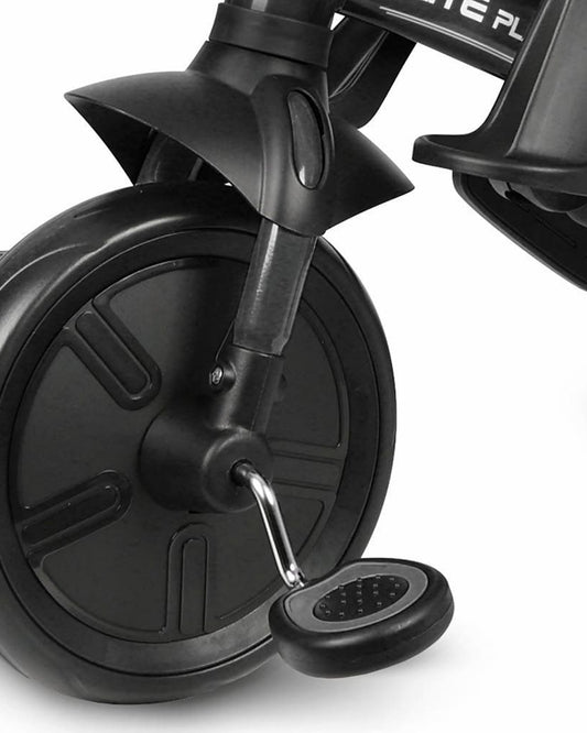 Qplay Elite Platinum 6 in 1 Trike-Height Adjustable Parent Handle Bar-360 Degrees Rotating Seat-5 Point Harness-For 10M to 6Y (Upto 25 Kg)-Black