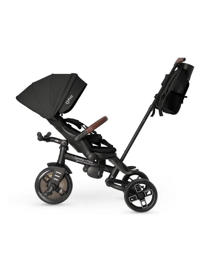 Qplay Comfo Max 7-in-1 Trike-Height Adjustable Parent Handle Bar-360 Degrees Rotating Seat-Adjustable Backrest-Foldable Frame-With Detachable Backpack-For 10M to 6Y (Upto 25 Kg)-Black