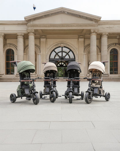 Qplay Comfo Max 7-in-1 Trike-Height Adjustable Parent Handle Bar-360 Degrees Rotating Seat-Adjustable Backrest-Foldable Frame-With Detachable Backpack-For 10M to 6Y (Upto 25 Kg)-Black