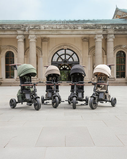 Qplay Comfo Max 7-in-1 Trike-Height Adjustable Parent Handle Bar-360 Degrees Rotating Seat-Adjustable Backrest-Foldable Frame-With Detachable Backpack-For 10M to 6Y (Upto 25 Kg)-Beige