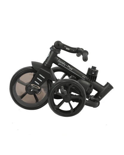 Qplay Comfo Max 7-in-1 Trike-Height Adjustable Parent Handle Bar-360 Degrees Rotating Seat-Adjustable Backrest-Foldable Frame-With Detachable Backpack-For 10M to 6Y (Upto 25 Kg)-Coffee