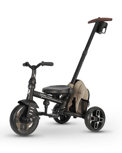 Qplay Comfo Max 7-in-1 Trike-Height Adjustable Parent Handle Bar-360 Degrees Rotating Seat-Adjustable Backrest-Foldable Frame-With Detachable Backpack-For 10M to 6Y (Upto 25 Kg)-Coffee