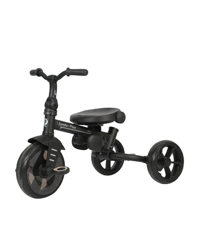 Qplay Comfo Max 7-in-1 Trike-Height Adjustable Parent Handle Bar-360 Degrees Rotating Seat-Adjustable Backrest-Foldable Frame-With Detachable Backpack-For 10M to 6Y (Upto 25 Kg)-Coffee