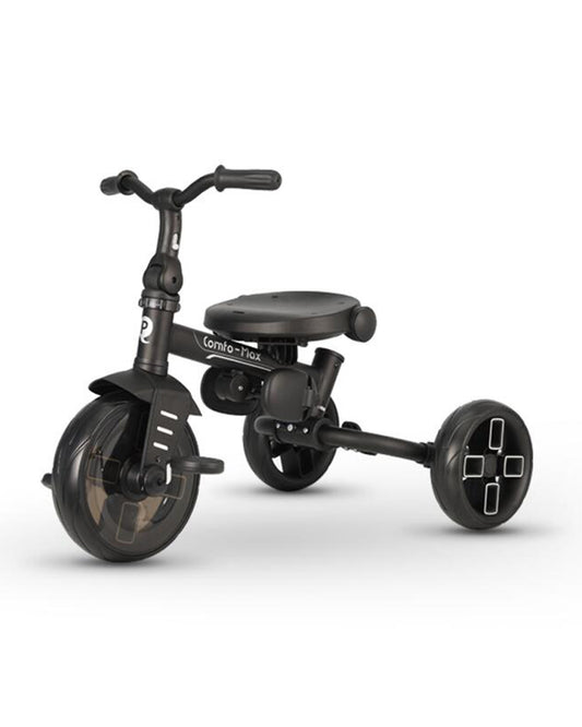 Qplay Comfo Max 7-in-1 Trike-Height Adjustable Parent Handle Bar-360 Degrees Rotating Seat-Adjustable Backrest-Foldable Frame-With Detachable Backpack-For 10M to 6Y (Upto 25 Kg)-Coffee