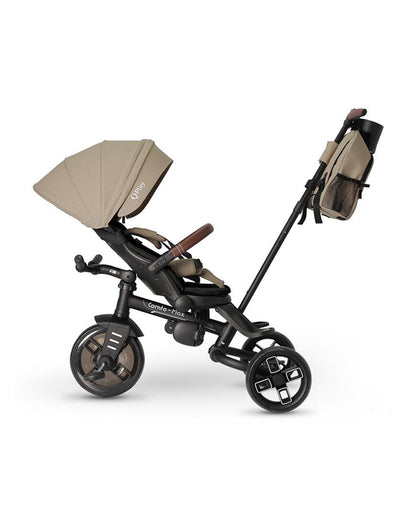 Qplay Comfo Max 7-in-1 Trike-Height Adjustable Parent Handle Bar-360 Degrees Rotating Seat-Adjustable Backrest-Foldable Frame-With Detachable Backpack-For 10M to 6Y (Upto 25 Kg)-Coffee