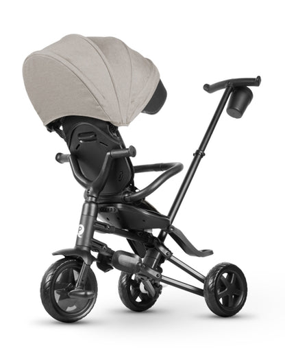 Qplay Nova Niello 6 in 1 Trike-Easy Compact Fold-Height Adjustable Parent Handle Bar-360 Degrees Rotating Seat-Adjustable Backrest-5 Point Harness-Includes Cup Holder-For 10 to 6Y (Upto 25 Kg)-Grey