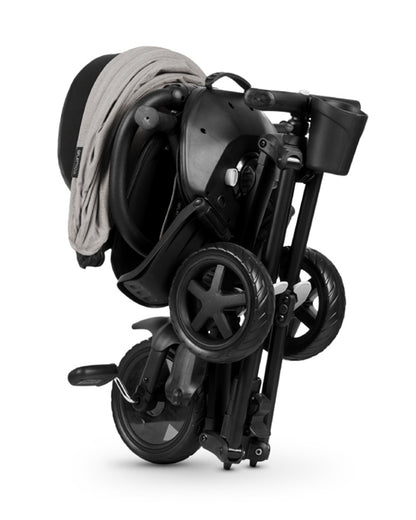 Qplay Nova Niello 6 in 1 Trike-Easy Compact Fold-Height Adjustable Parent Handle Bar-360 Degrees Rotating Seat-Adjustable Backrest-5 Point Harness-Includes Cup Holder-For 10 to 6Y (Upto 25 Kg)-Grey