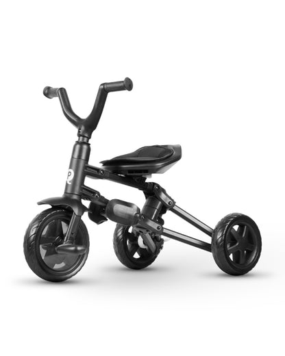 Qplay Nova Niello 6 in 1 Trike-Easy Compact Fold-Height Adjustable Parent Handle Bar-360 Degrees Rotating Seat-Adjustable Backrest-5 Point Harness-Includes Cup Holder-For 10 to 6Y (Upto 25 Kg)-Grey