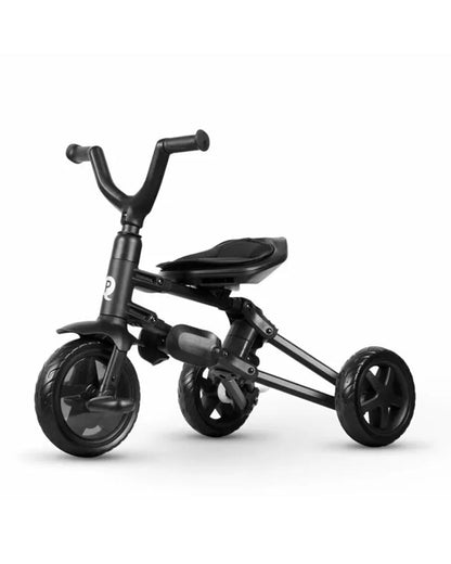 Qplay Nova Niello 6 in 1 Trike-Easy Compact Fold-Height Adjustable Parent Handle Bar-360 Degrees Rotating Seat-Adjustable Backrest-5 Point Harness-Includes Cup Holder-For 10 to 6Y (Upto 25 Kg)-Black