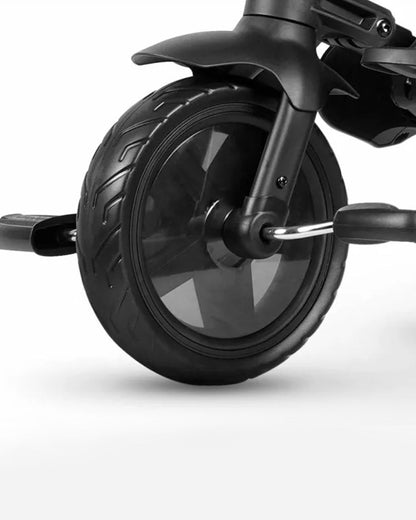 Qplay Nova Niello 6 in 1 Trike-Easy Compact Fold-Height Adjustable Parent Handle Bar-360 Degrees Rotating Seat-Adjustable Backrest-5 Point Harness-Includes Cup Holder-For 10 to 6Y (Upto 25 Kg)-Black