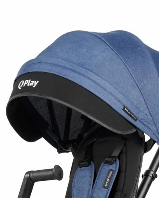 Qplay Nova Niello 6 in 1 Trike-Easy Compact Fold-Height Adjustable Parent Handle Bar-360 Degrees Rotating Seat-Adjustable Backrest-5 Point Harness-Includes Cup Holder-For 10 to 6Y (Upto 25 Kg)-Blue