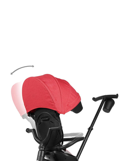 Qplay Nova Niello 6 in 1 Trike-Easy Compact Fold-Height Adjustable Parent Handle Bar-360 Degrees Rotating Seat-Adjustable Backrest-5 Point Harness-Includes Cup Holder-For 10 to 6Y (Upto 25 Kg)-Red