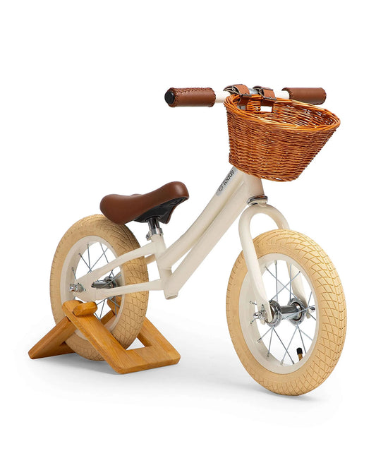 Todds Balance Bike-ISO 8124 Certified-12 Inches-Adjustable Handlebar & Seat Height-Hand Stitched Custom Grip-Non Toxic Lead Free Paint-18M+-Whimsy White